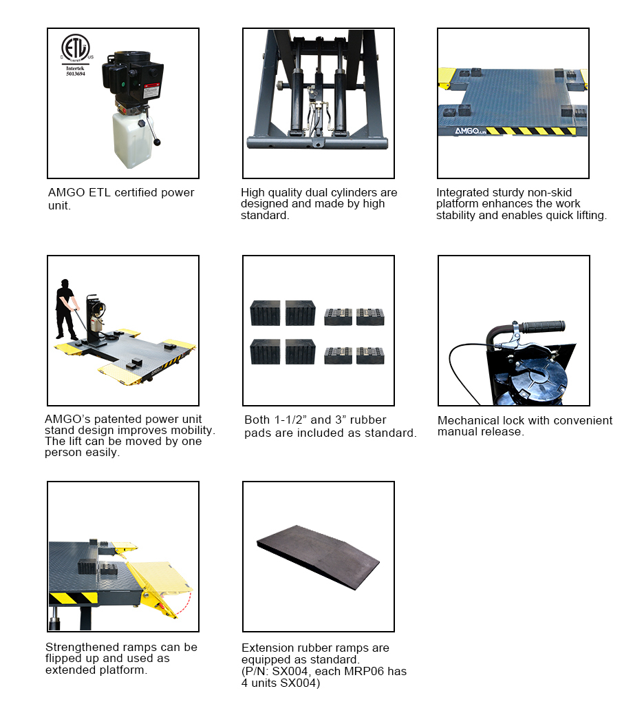 MRP06 Portable Mid Rise Lift by Amgo