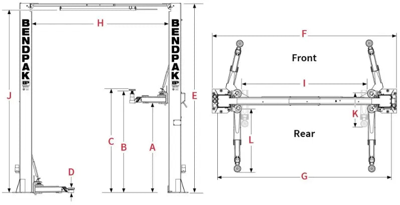 BendPak 10APX-181 Diagram