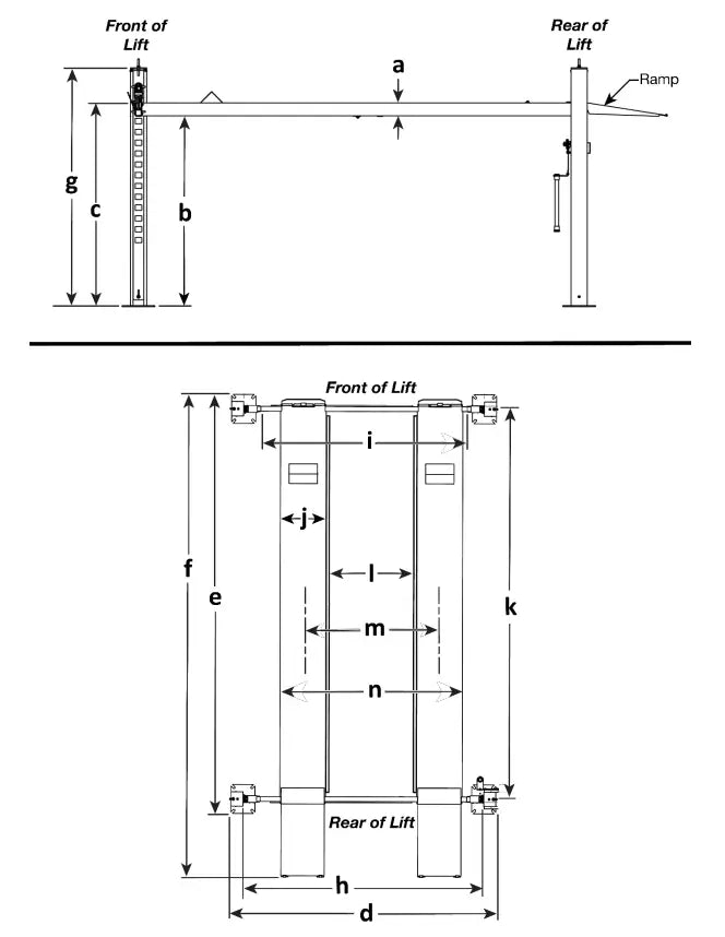 BendPak HD-9EWT Diagram