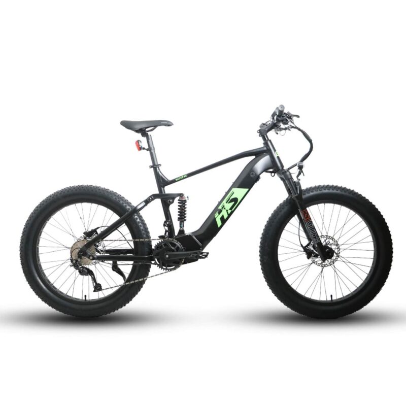 Eunorau FAT-HS Fat Tire Full Suspension Black Electric Mountain Bike - Image 7