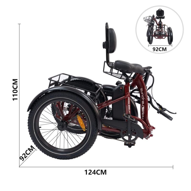 Eunorau One Trike Electric Fat Tire Tricycle - Image 6