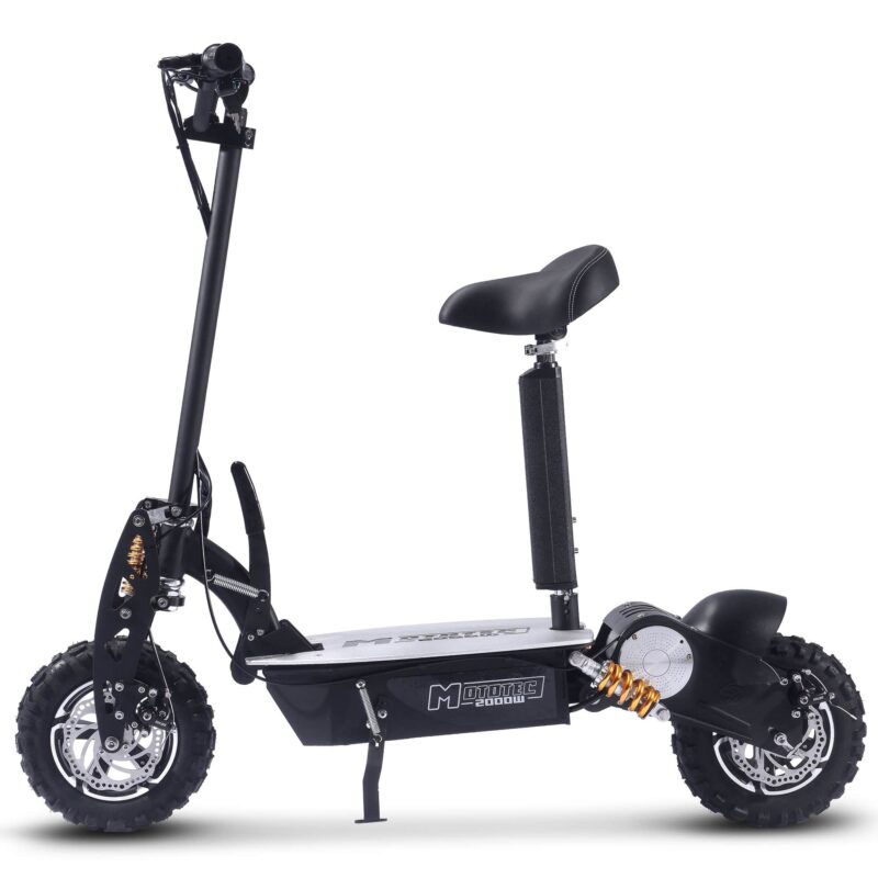 MotoTec 2000w 48v Electric Scooter Black - Image 3