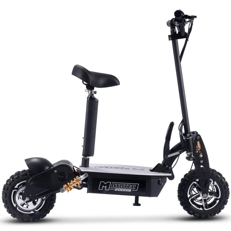 MotoTec 2000w 48v Electric Scooter Black - Image 5