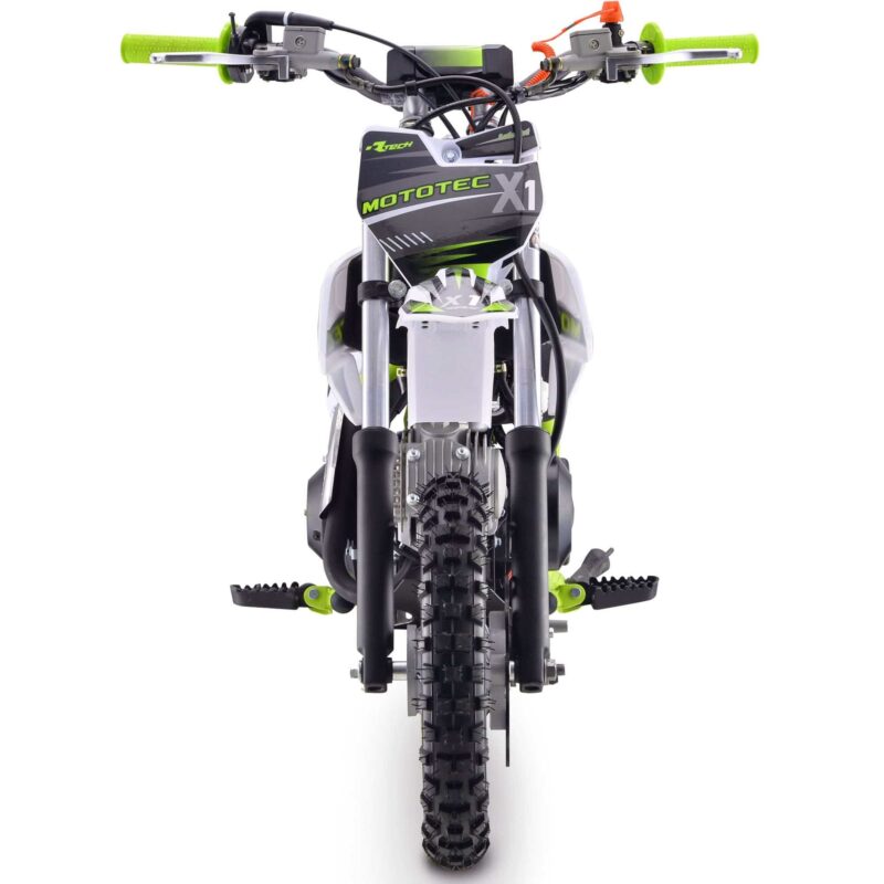 MotoTec X1 110cc 4-Stroke Gas Dirt Bike Green - Image 4