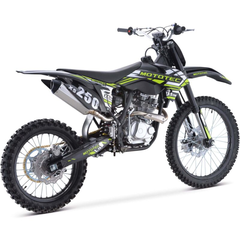 MotoTec X5 250cc 4-Stroke Gas Dirt Bike Black - Image 6