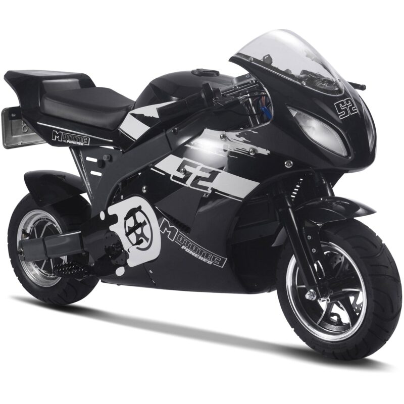 MotoTec 1000w 48v Electric Superbike Black - Image 2