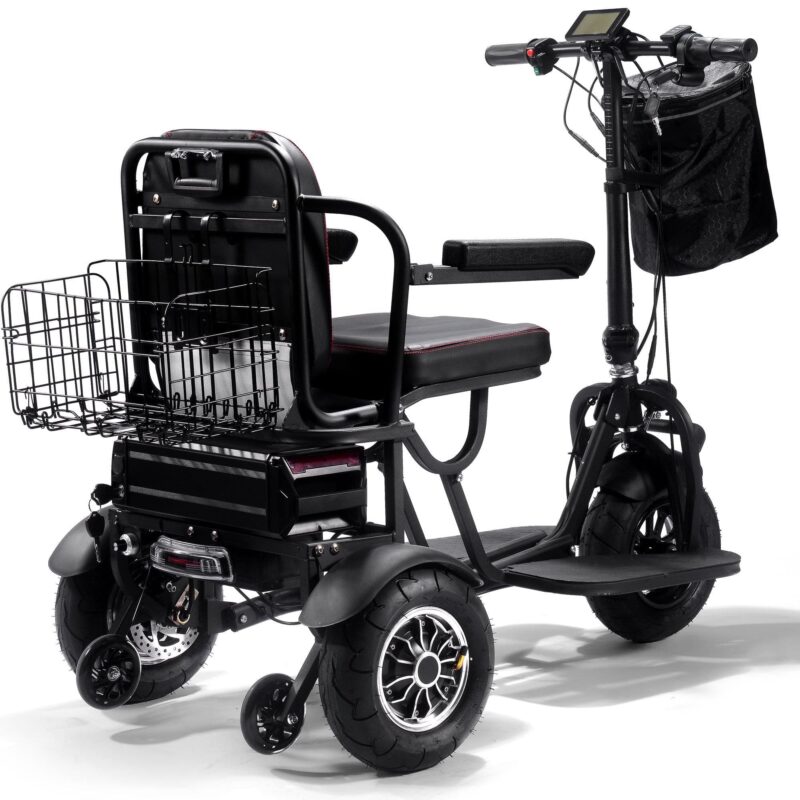 MotoTec Folding Mobility Electric Trike 48v 1000w Dual Motor Lithium Black - Image 5
