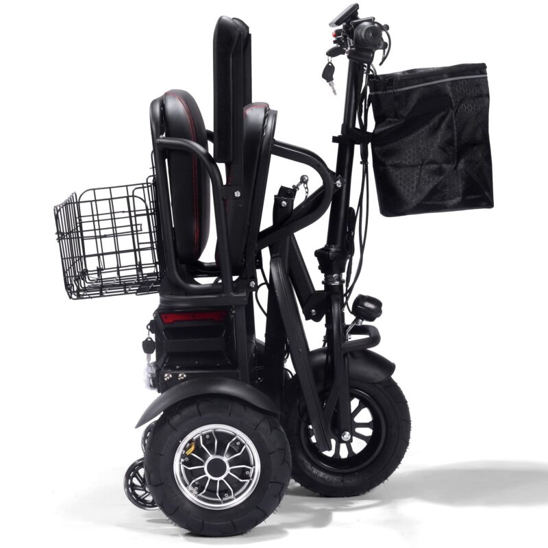 MotoTec Folding Mobility Electric Trike 48v 1000w Dual Motor Lithium Black - Image 7