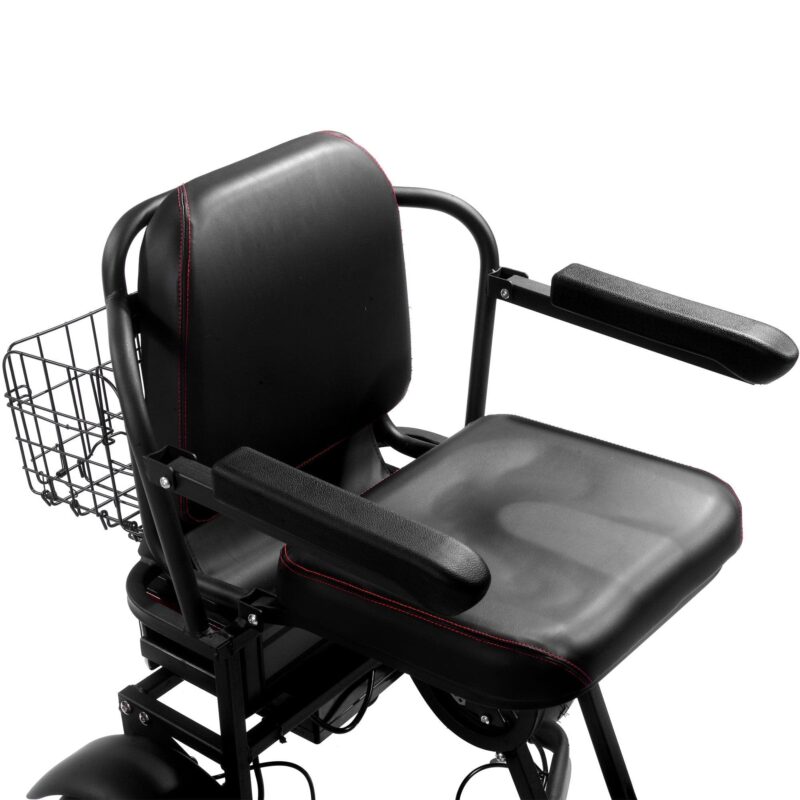 MotoTec Folding Mobility Electric Trike 48v 1000w Dual Motor Lithium Black - Image 8