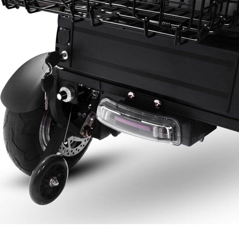 MotoTec Folding Mobility Electric Trike 48v 1000w Dual Motor Lithium Black - Image 9