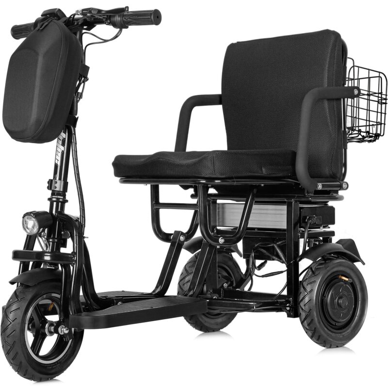 MotoTec Folding Mobility Electric Trike 48v 700w Dual Motor Lithium Black - Image 21