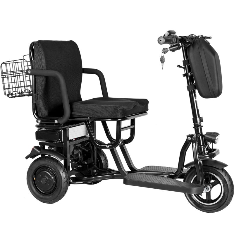 MotoTec Folding Mobility Electric Trike 48v 700w Dual Motor Lithium Black - Image 23