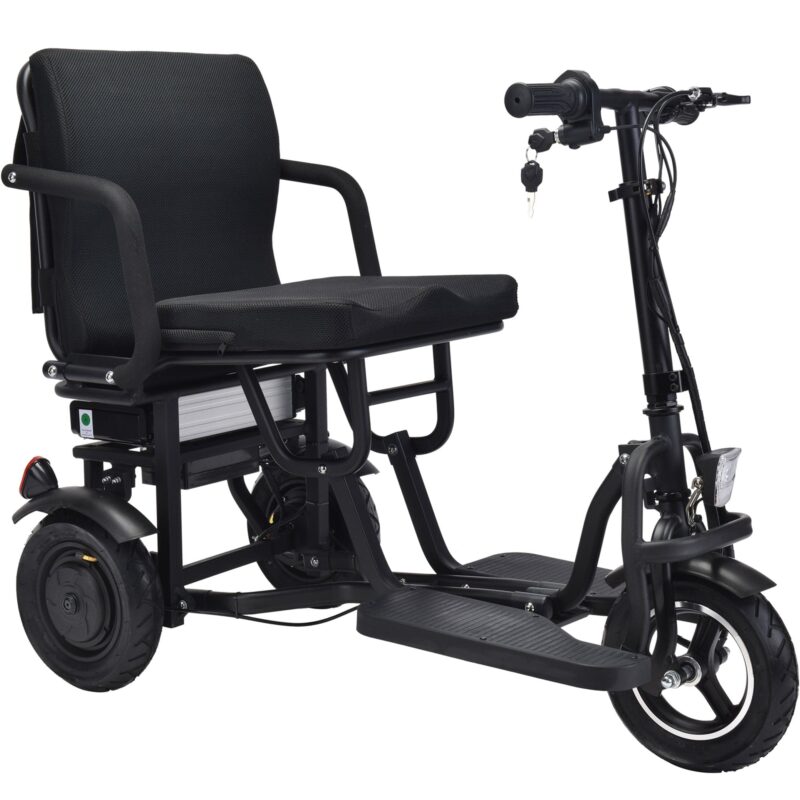 MotoTec Folding Mobility Electric Trike 48v 700w Dual Motor Lithium Black - Image 2