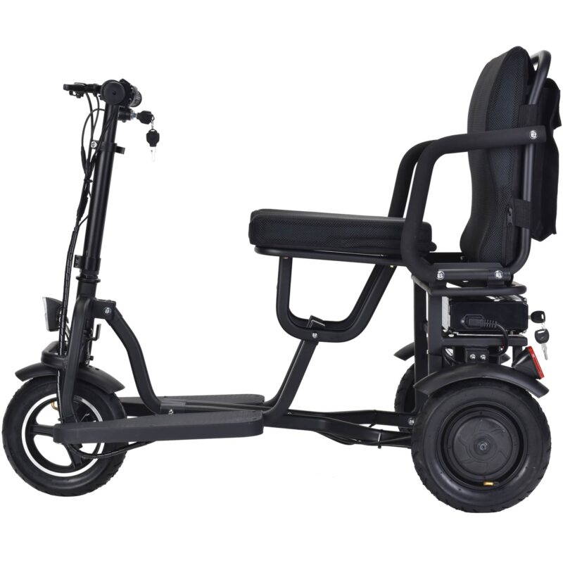 MotoTec Folding Mobility Electric Trike 48v 700w Dual Motor Lithium Black - Image 3