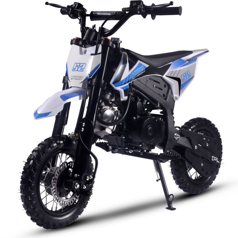 MotoTec Hooligan 72cc 4-Stroke Gas Dirt Bike Blue - Image 2