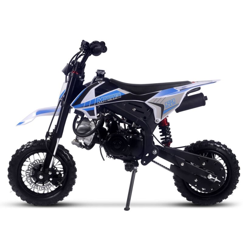 MotoTec Hooligan 72cc 4-Stroke Gas Dirt Bike Blue - Image 3