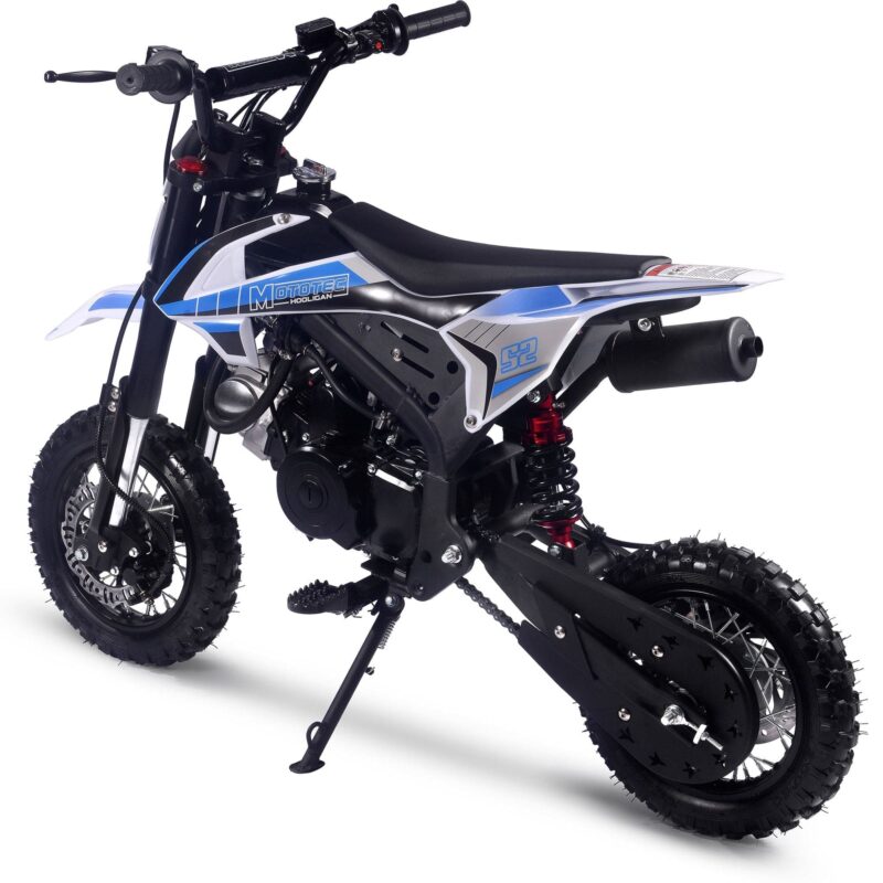 MotoTec Hooligan 72cc 4-Stroke Gas Dirt Bike Blue - Image 4
