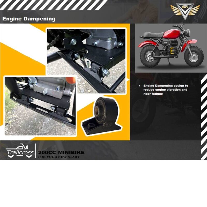 MotoTec Trailcross 200cc 4-Stroke Gas Mini Bike - Image 12