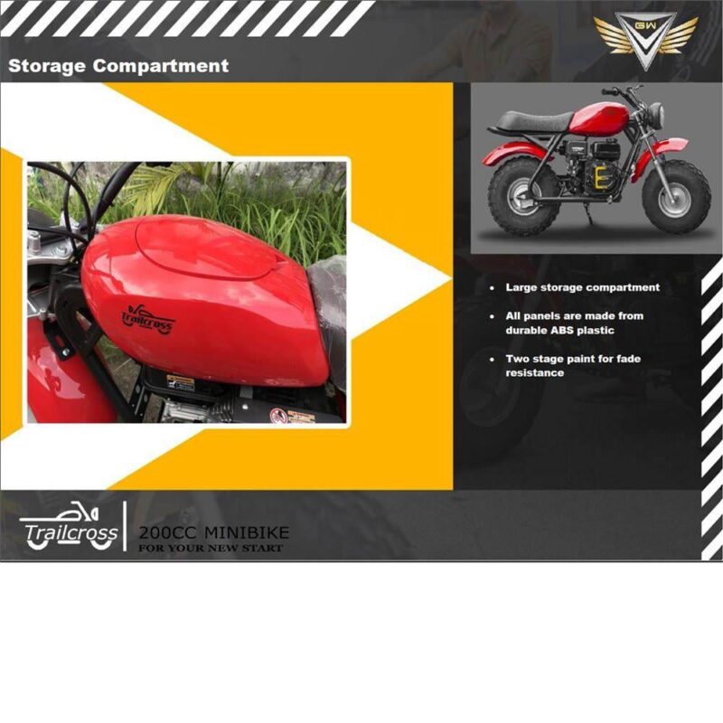 MotoTec Trailcross 200cc 4-Stroke Gas Mini Bike - Image 14