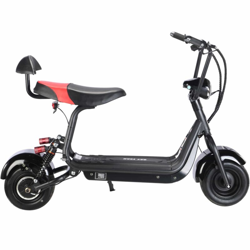 MotoTec Mini Fat Tire 48v 500w Electric Scooter Black - Image 2