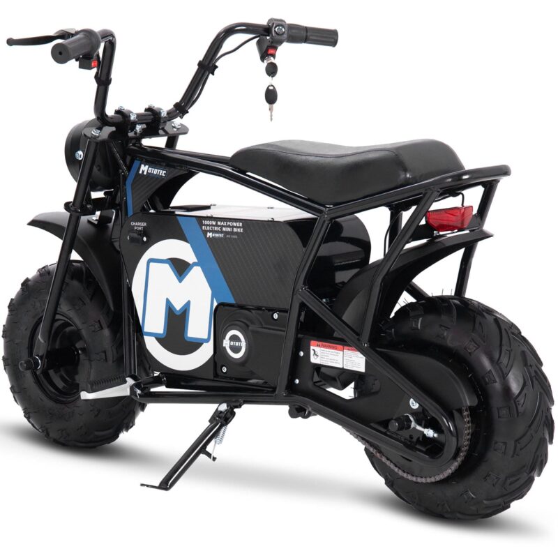 MotoTec 48v 1000w Electric Mini Bike Black - Image 4