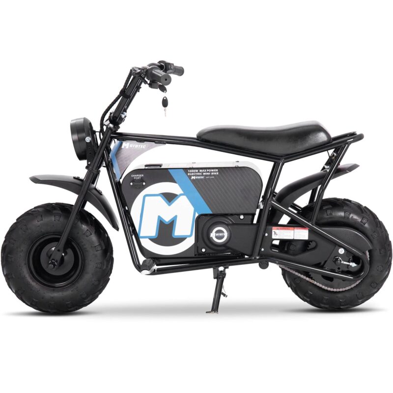 MotoTec 48v 1000w Electric Mini Bike Black - Image 5