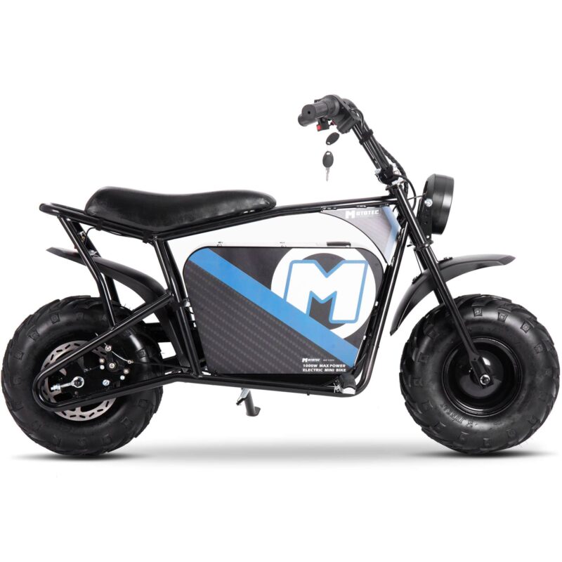 MotoTec 48v 1000w Electric Mini Bike Black - Image 8