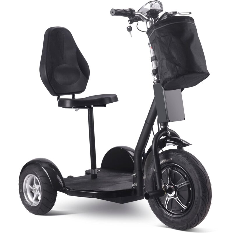 MotoTec Electric Trike 48v 1000w Lithium Black - Image 3