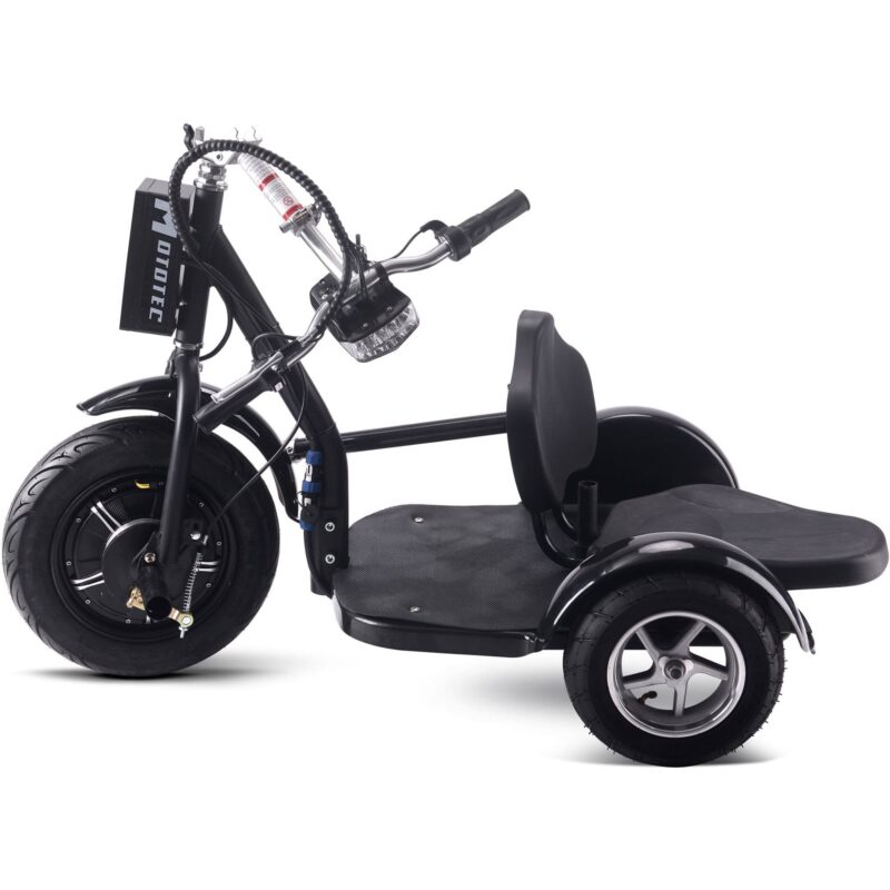 MotoTec Electric Trike 48v 1000w Lithium Black - Image 7