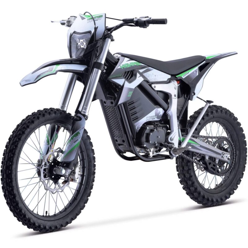 MotoTec Venom 72v 12000w 50ah Electric Dirt Bike White - Image 7