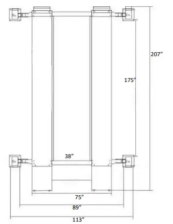 NOS9000XLT, 9,000 lb Parking Lift Diagram