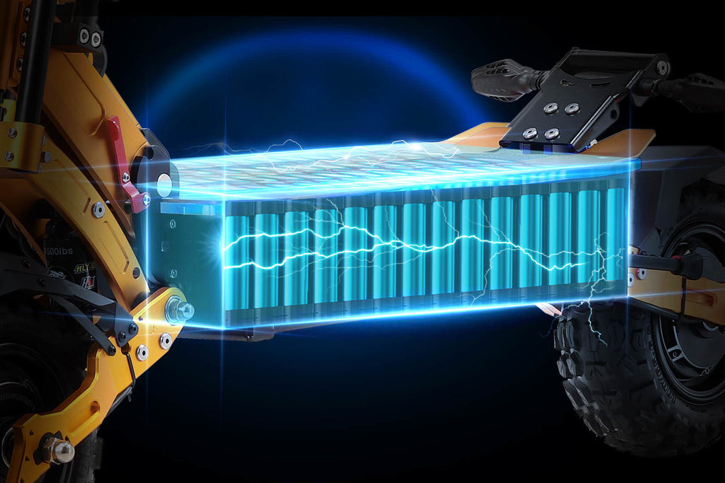 Yume X11 6000W 50MPH Foldable Electric Scooter battery