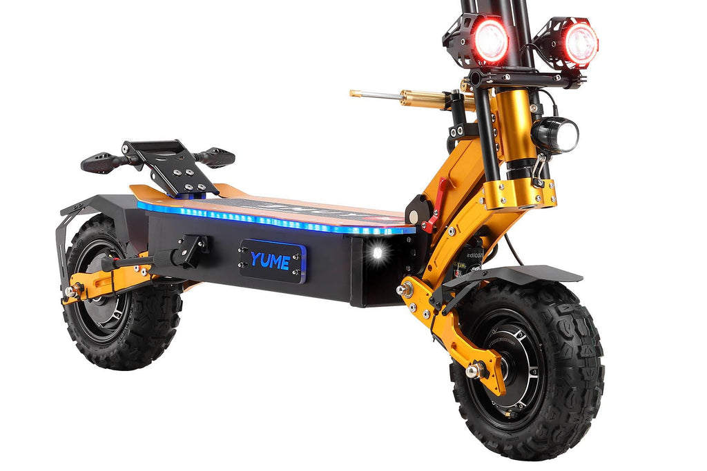 Yume X11 6000W 50MPH Foldable Electric Scooter front lights